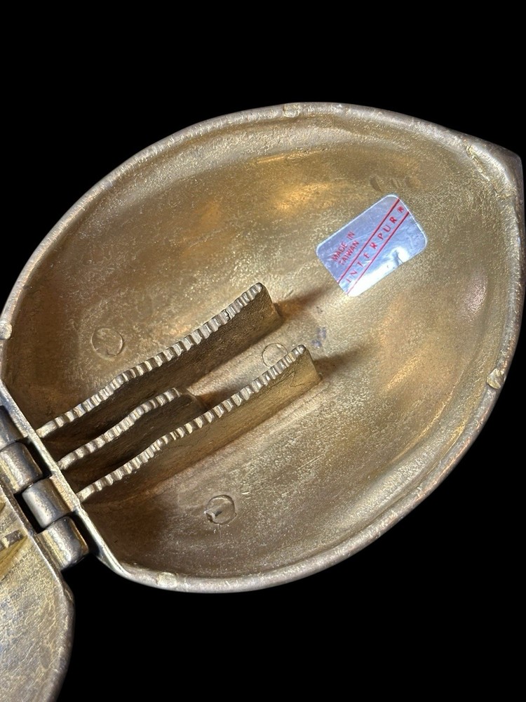 Interpur Brass Walnut Nutcracker Figurine Kitschy Decor MCM Vintage