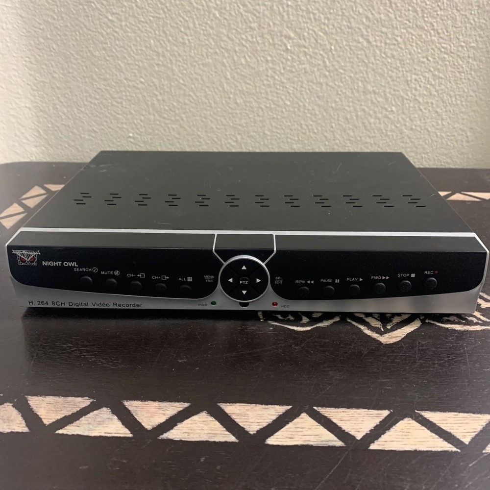 Night Owl Poseidon 8 Channel H.264 Security DVR + Power Cable POWERS ON Untested