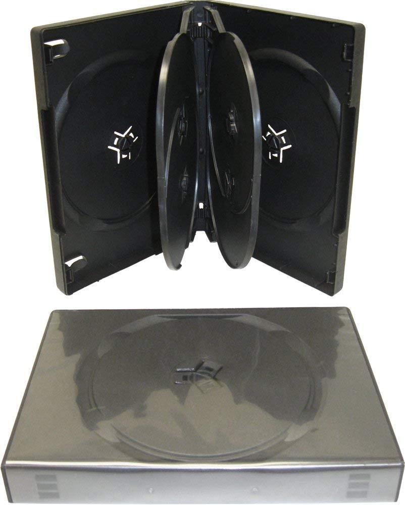 (10) 6-Capacity Replacement DVD Boxes Multi Set Thick Chubby Disc 27mm #DV6R27BK