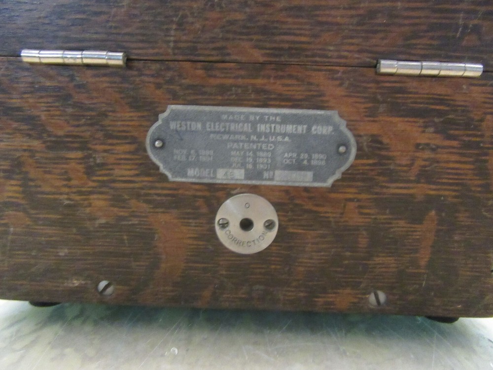 antique weston model 45 electrical meter dc millivolts [#11] [5*A-10]