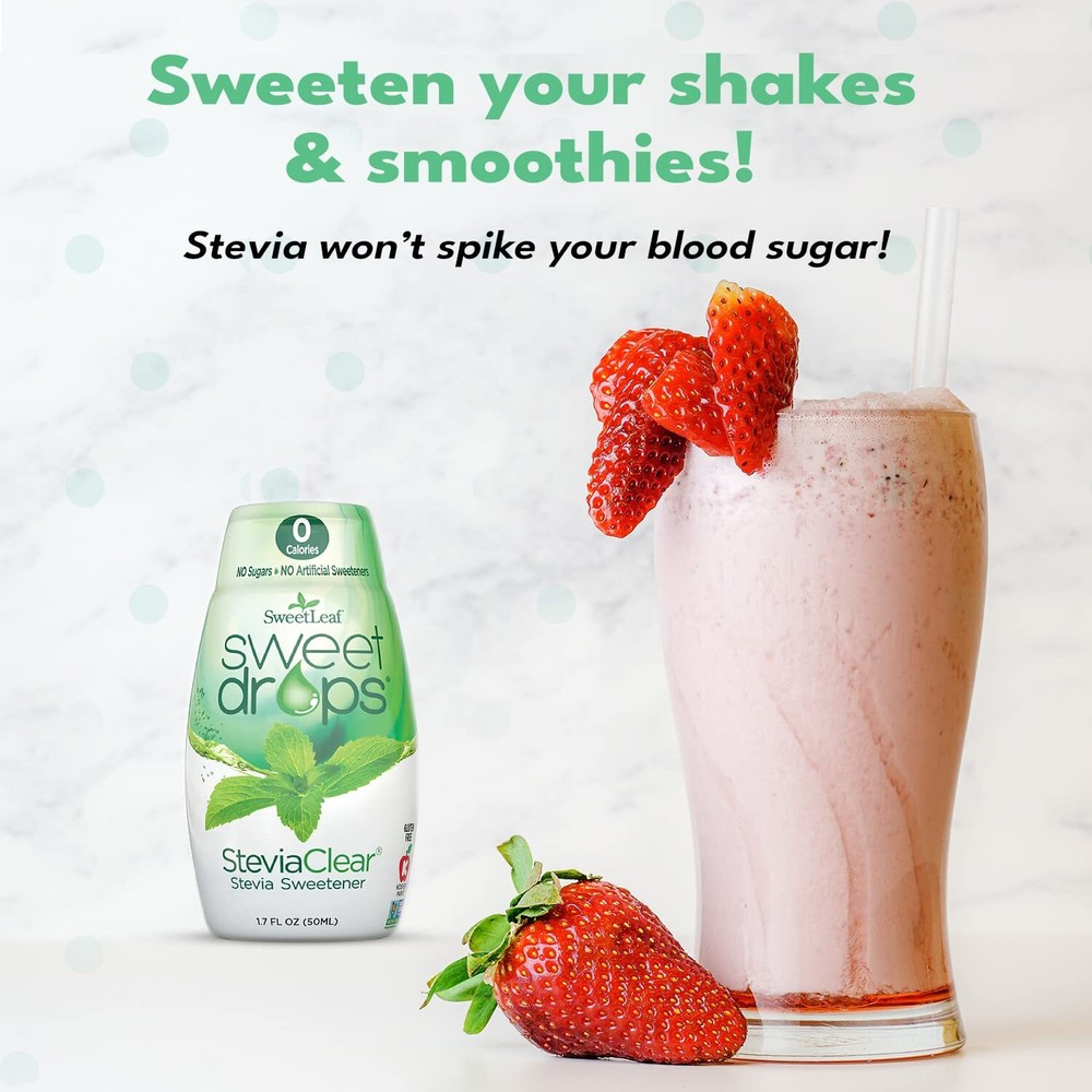 Steviaclear Sweet Drops - Stevia Natural Edulcorante Liquido, Squeezable