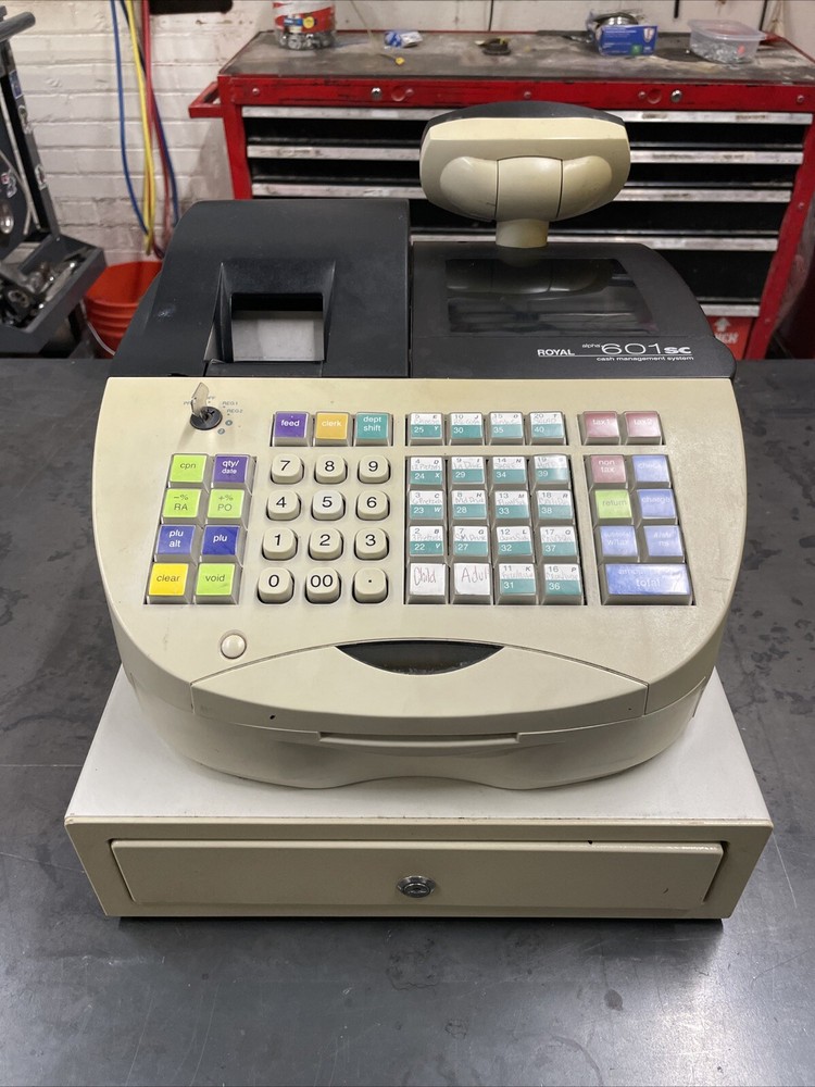 Royal Alpha 601 SC Cash Management Register Full Keys Powers Up Error Screen #2