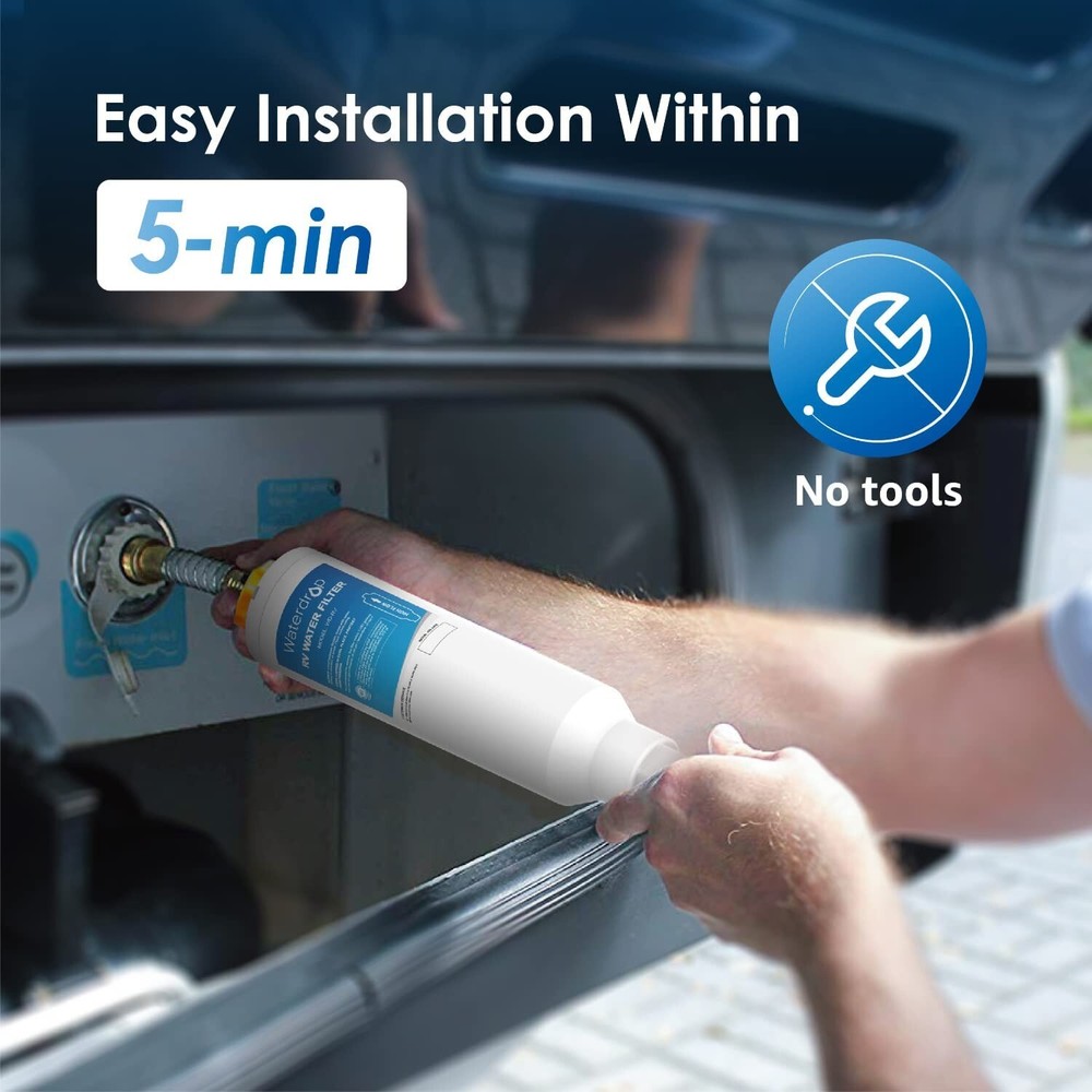 Waterdrop RV Inline Water Filter,for RVs and Marines, Drinking & Washing Filter