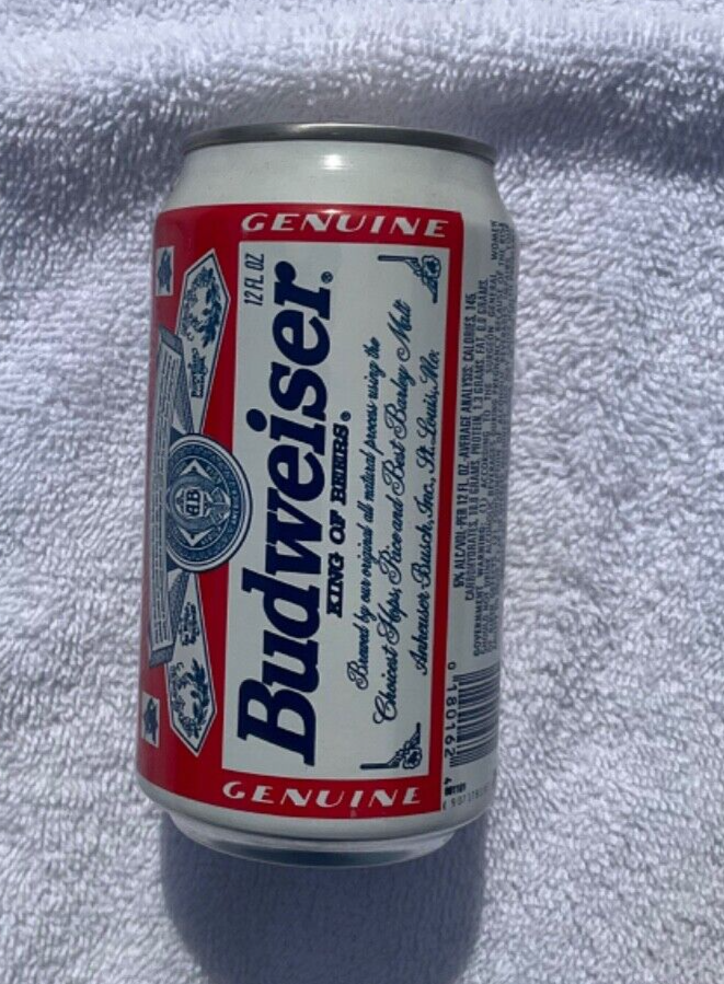 Budweiser 12 oz Error Beer Can