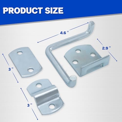 Trailer Gate Latch Stake Bed Latches, Straight Side Gate Bracket Sets 4 Pack