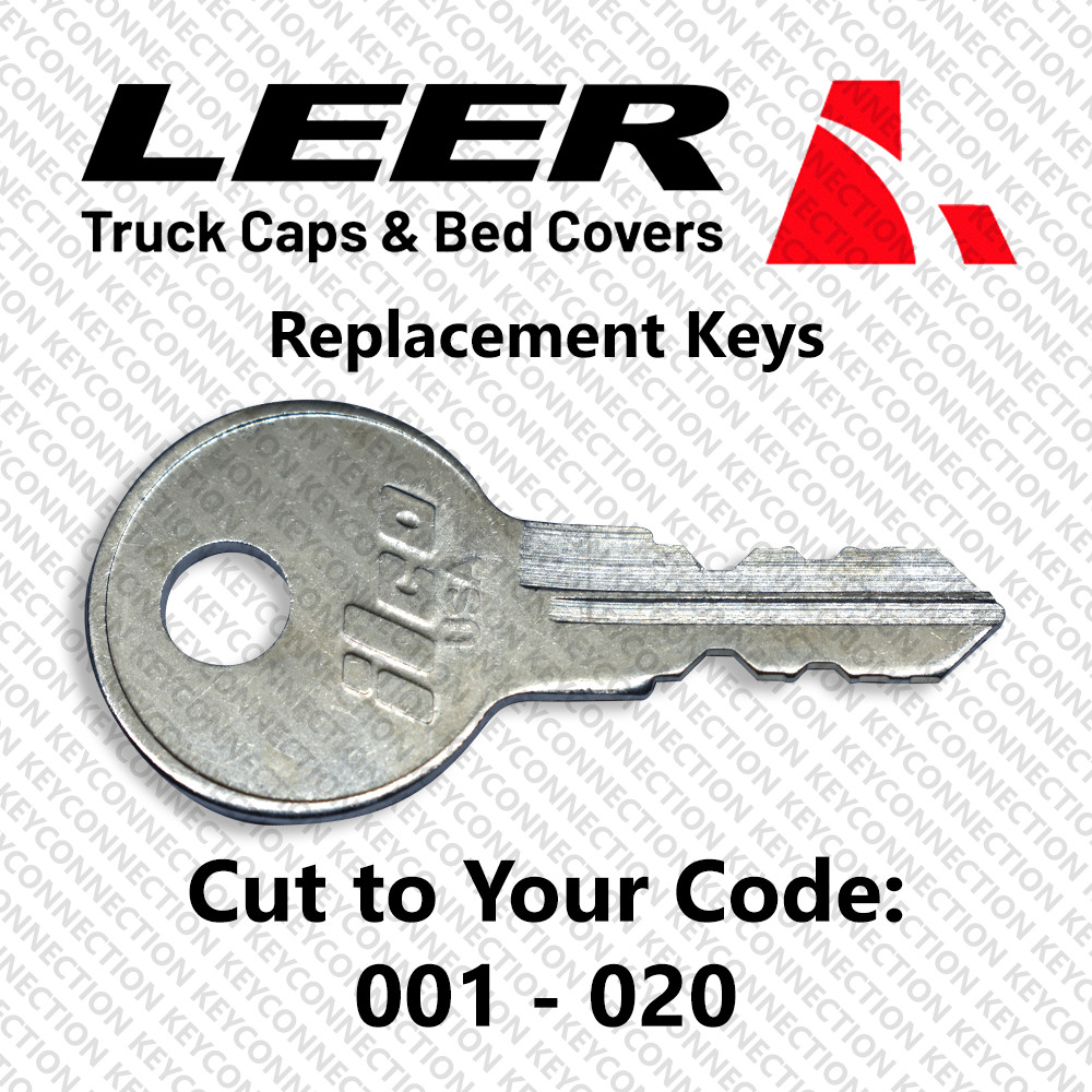Leer Truck Bed Cap Cover Replacement Key Cut to Code 001 - 020