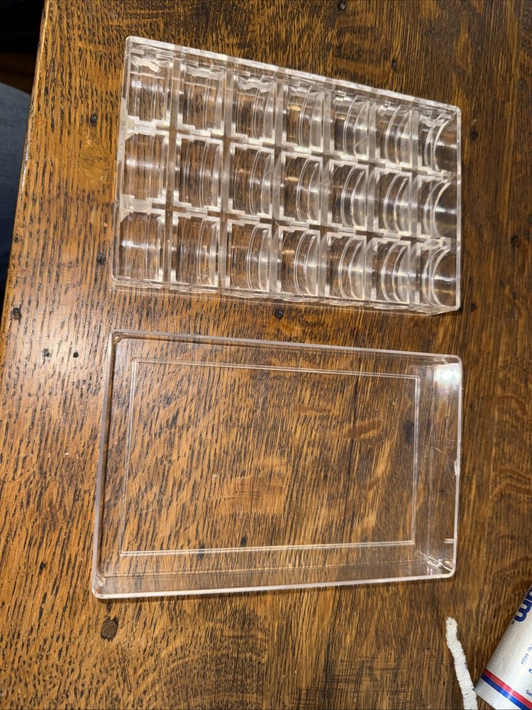 Bobbin Box 21 Compartments Clear Plastic - Sewing Thread Storage 🧵 —————————