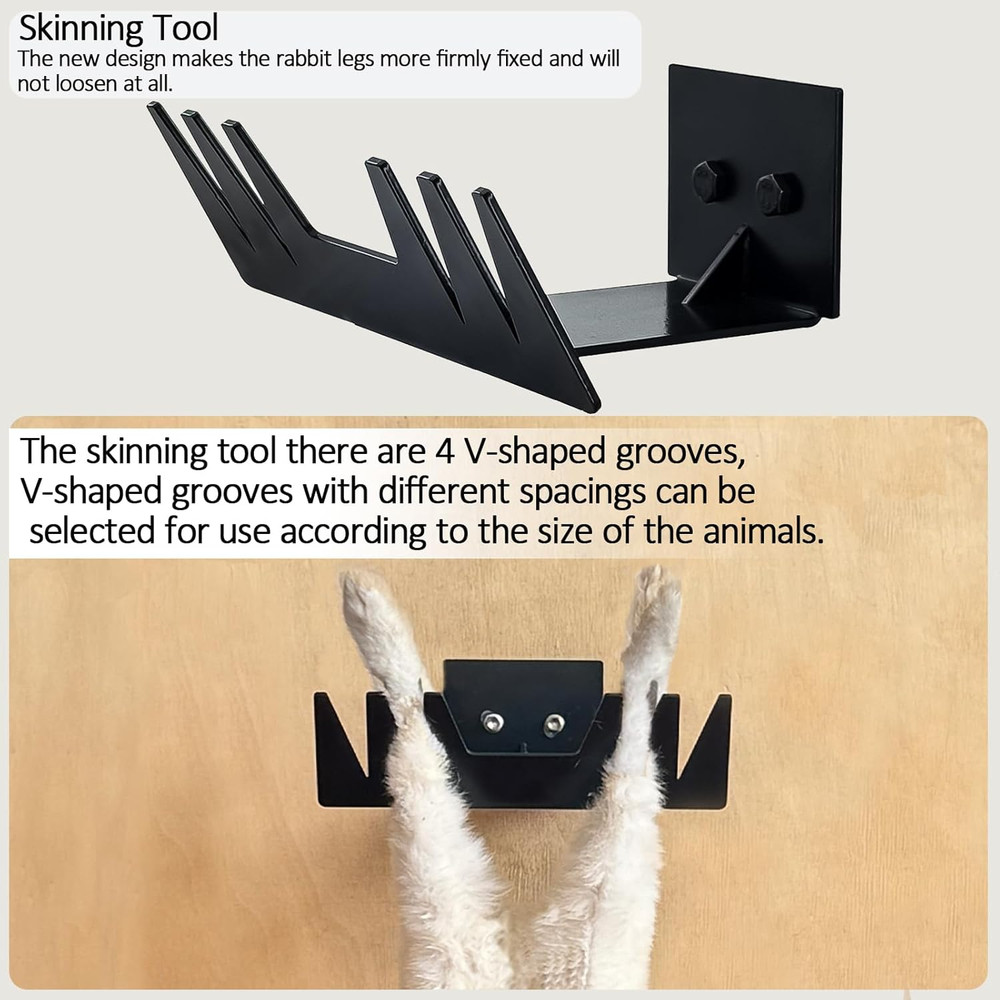 Rabbit Dislocator Skinning Butchering Tool Set Cervical Dislocation Tool Hanging