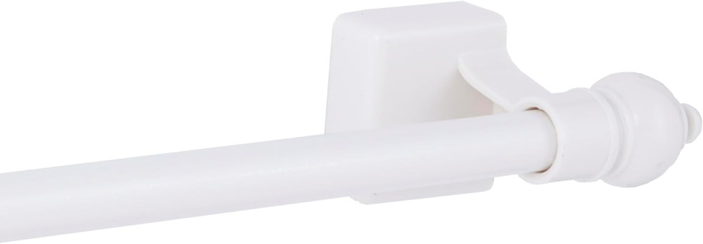 7/16" Multi-Use Adjustable Petite Cafe Magnetic Rod, 16-28", White