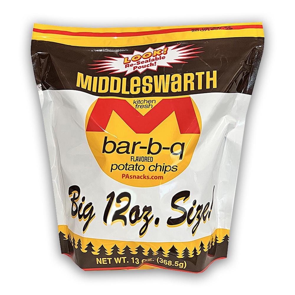 Middleswarth Kitchen Fresh Potato Chips Bar-B-Q Flavored! - Big Bag