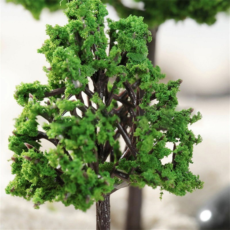11Pcs Tree Model Mixed Size Artificial Trees Train Railway Diorama Layout Decor
