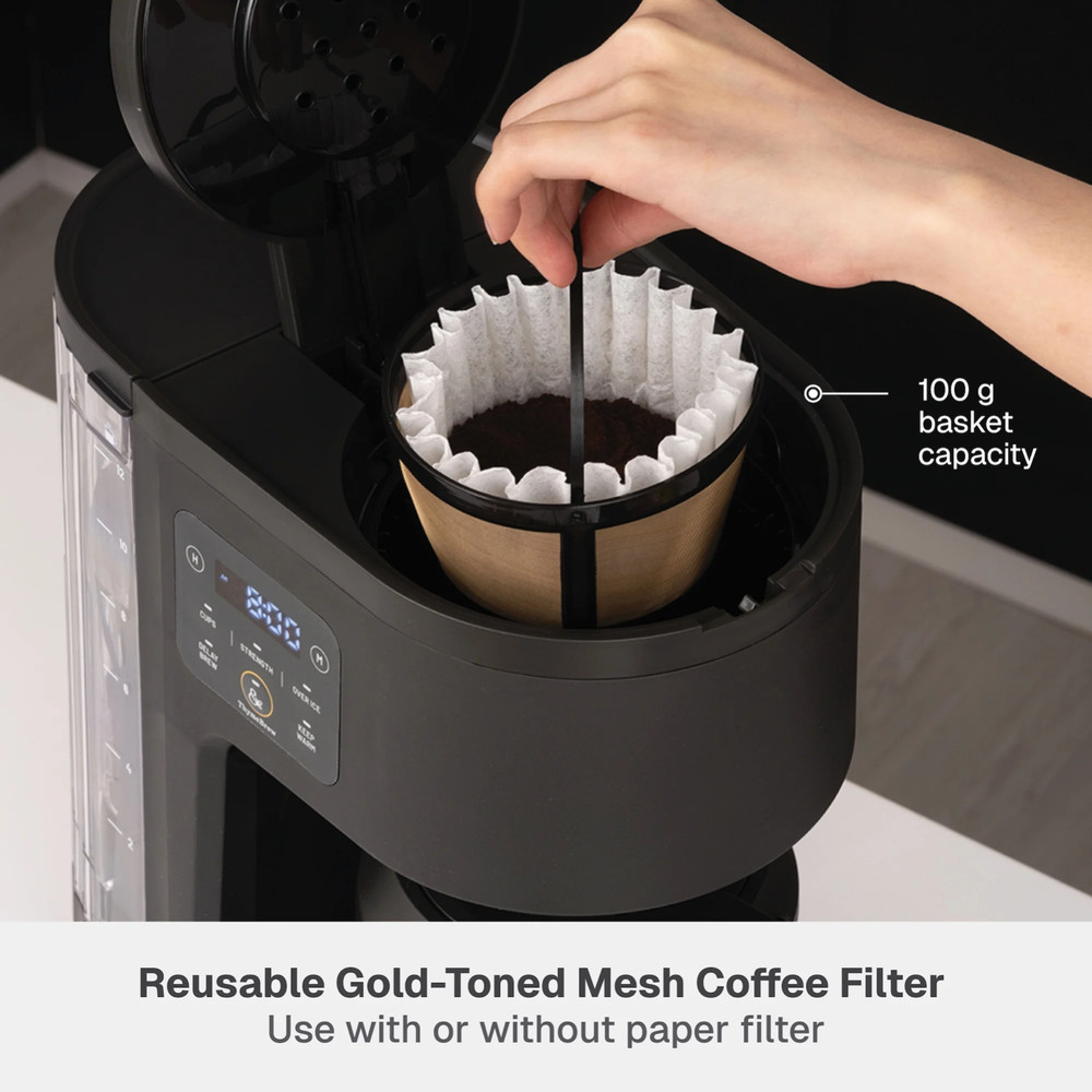 Thyme & Table 12-Cup Programmable Drip Coffee Maker with 60oz (Slate Grey) New