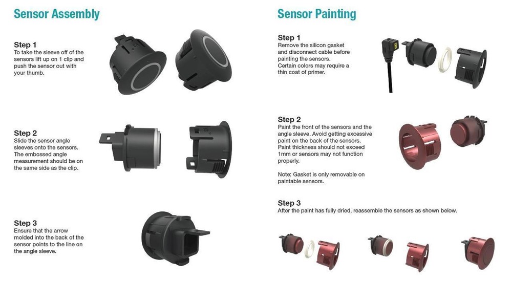 4X Echomaster ParkAlert Replacement Parking Sensors !