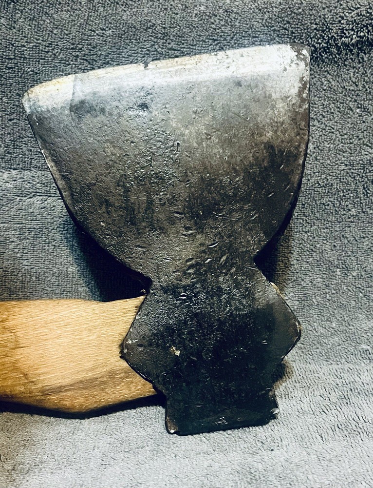 Vintage Hewing Axe 5 5/8" Bit Extra Cast Steel Hand Tool Primitive