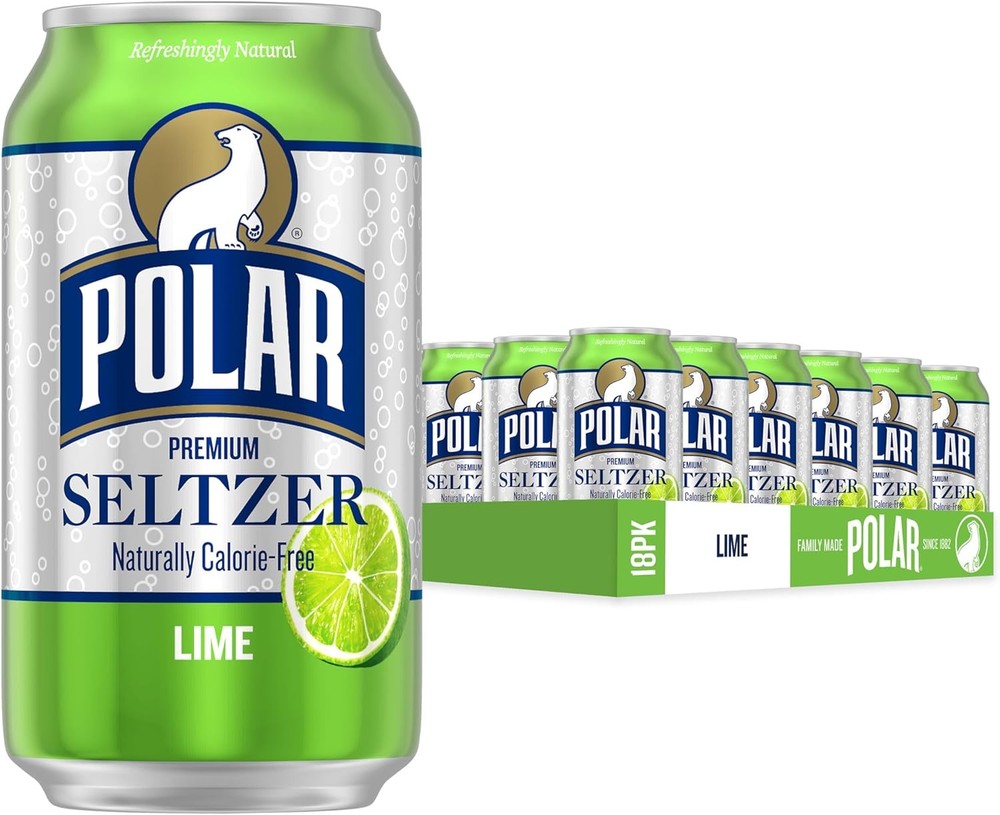 Polar Seltzer Water Lime, cans