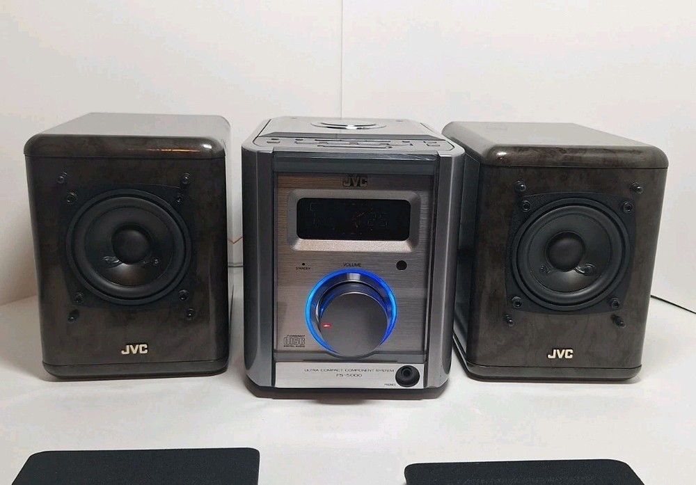 JVC FS-5000 Ultra Compact Component System CD FM AUX Marbled Gray 1998 Working