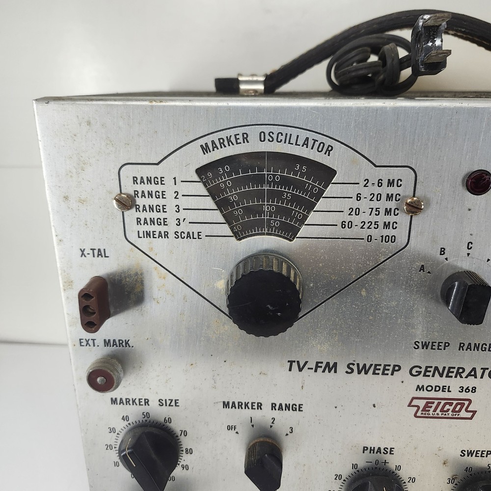 Vintage Eico TV-FM Sweep Generator & Marker Model 368-Untested Powers on