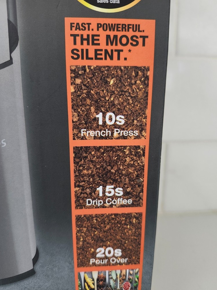 NEW Krups Silent Vortex Electric Grinder Model GX332B50