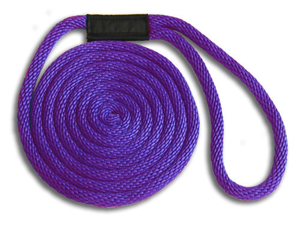 5/8" x 30' Solid Braid Dock Lines - Purple - Made in USA