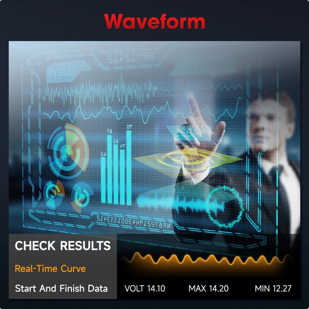 ANCEL BA101 100-2000 CCA Car Auto Load Battery Tester Tool Digital Analyzer 12V