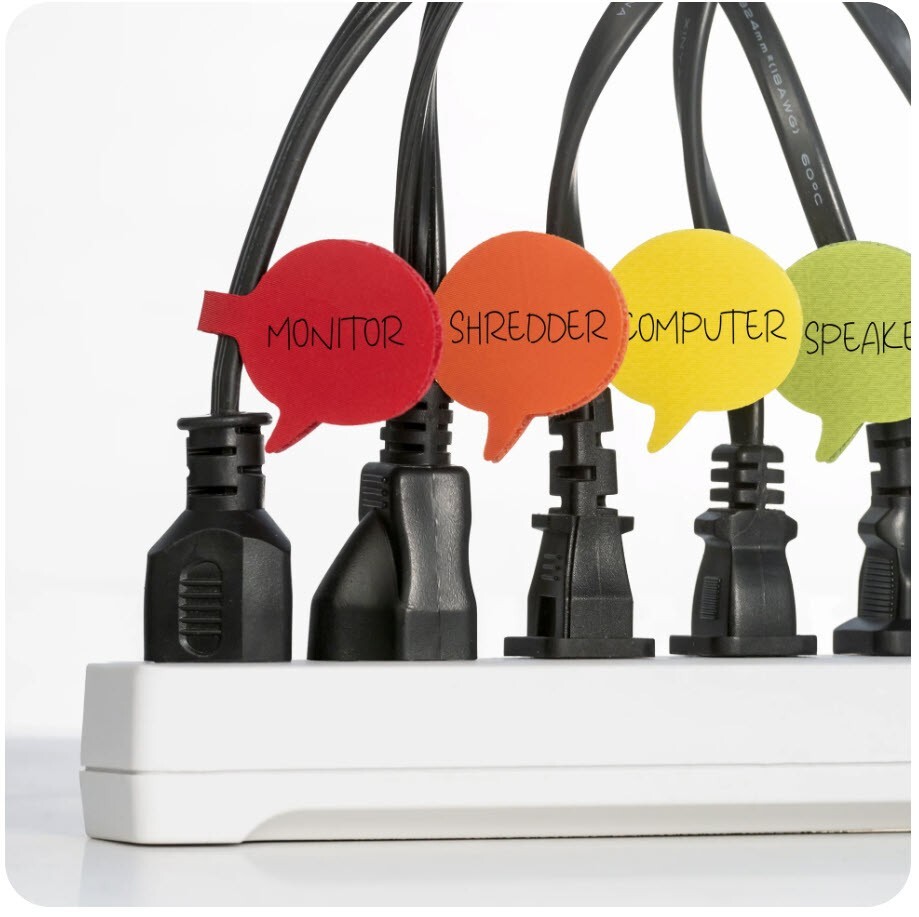 Wrap-It™ Medium Multi-Color Cable Labels -10 Pack Speech Bubble