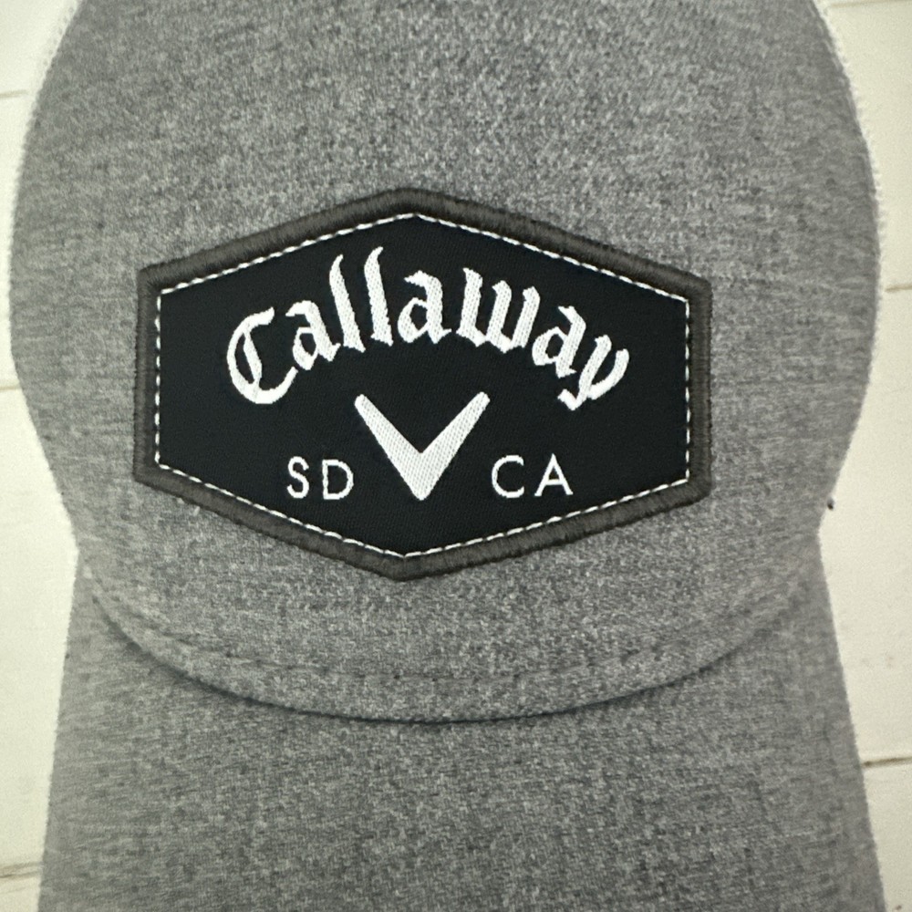 Callaway SD CA Golf Hat Cap Gray White Snapback Mesh