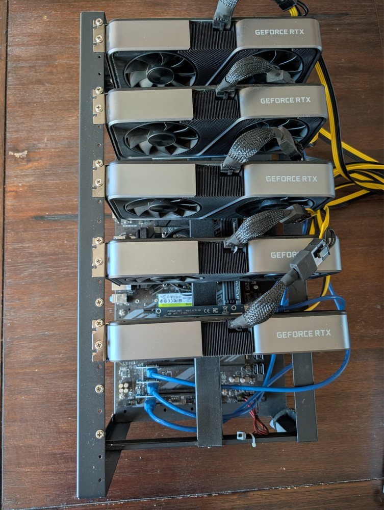 Crypto Mining Rig Kit W/5 RTX 3070 FE Founders Edition
