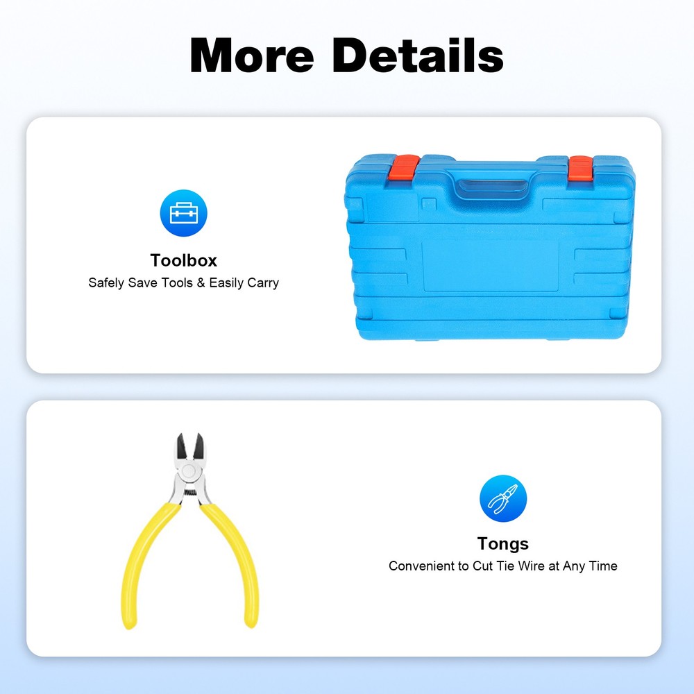 Automatic Rebar Tier Tying Machine Handheld Portable Strapping Binding Tool Sets