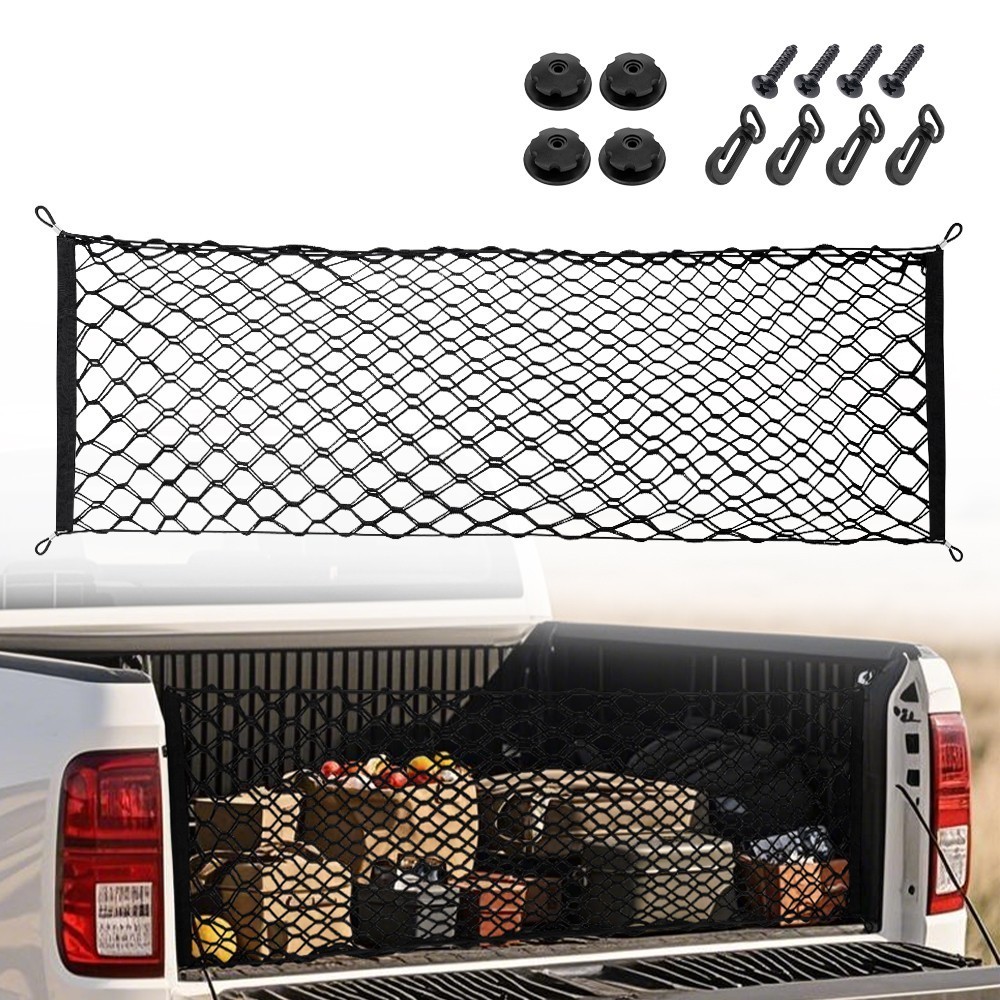 Truck Bed Cargo Net Storage Net Trunk Mesh Organizer Envelope Cargo Net Elastic
