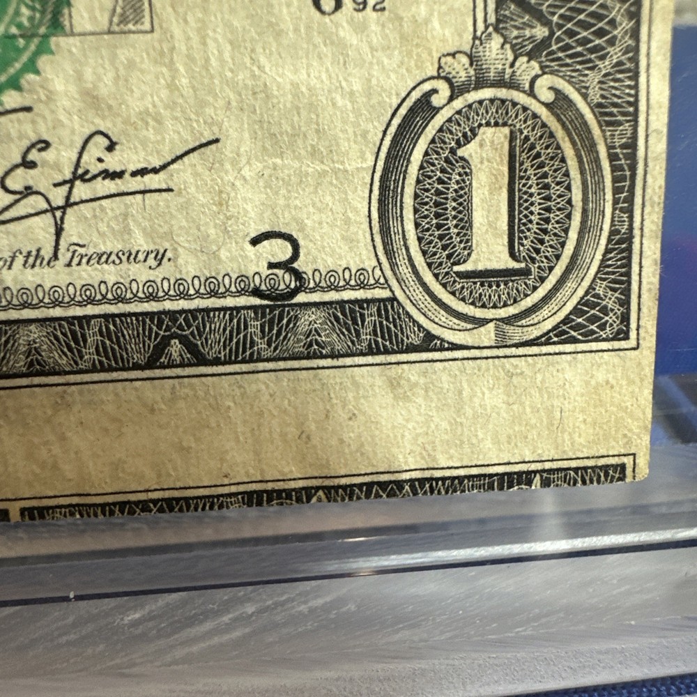 1974 $1 Bill - Cutting Error & Shifted ! MAJOR MULTI-ERROR NOTE! 1