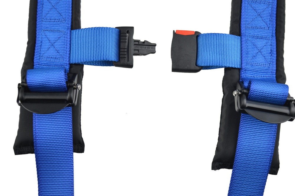 SIDE x SIDE 2" SEAT BELT HARNESS RACE HARNESS LATCH TYPE BLUE
