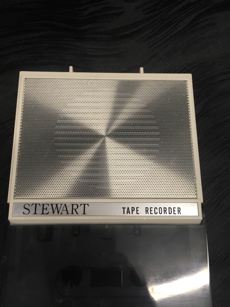Vtg Stewart AC/DC Solid State Transistorized Cassette Tape Recorder Model 8-K