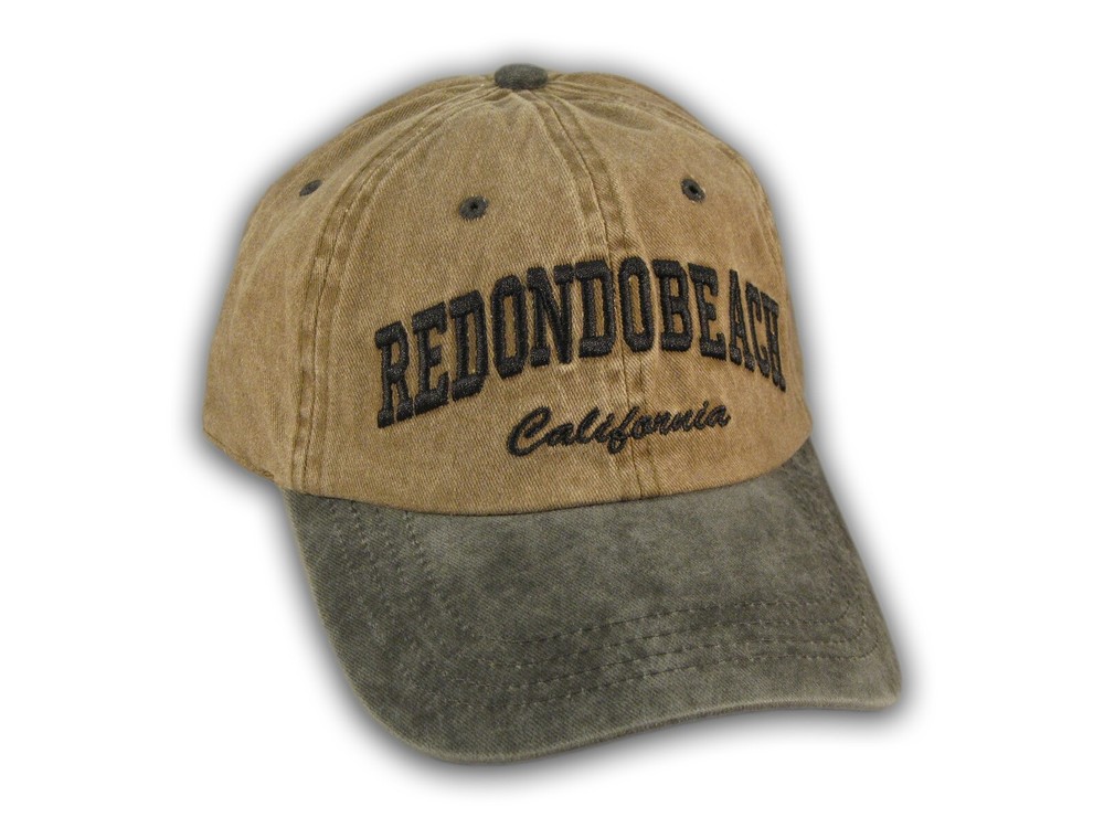 Brown and Black Redondo Beach Washed Baseball Cap