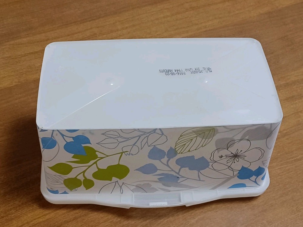 Huggies Wipes Container EMPTY Leaves Refillable Dispenser Pop Flip Lid