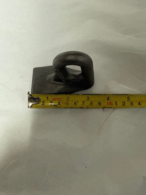 Welded on D-ring tie down anchor