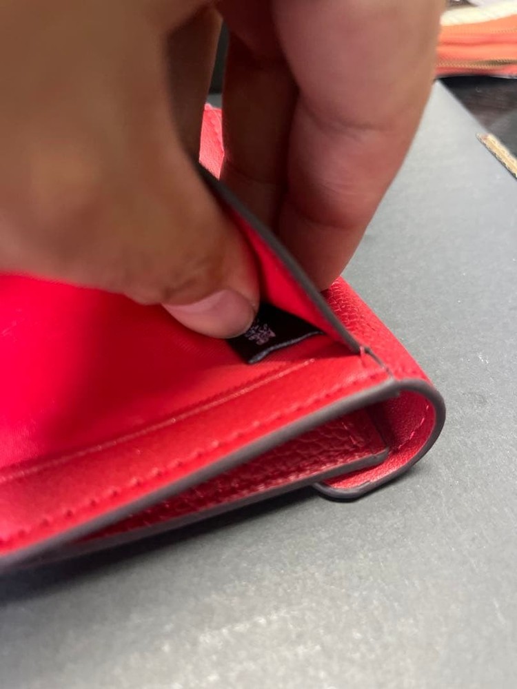 New COACH Red Bi-Fold Wallet