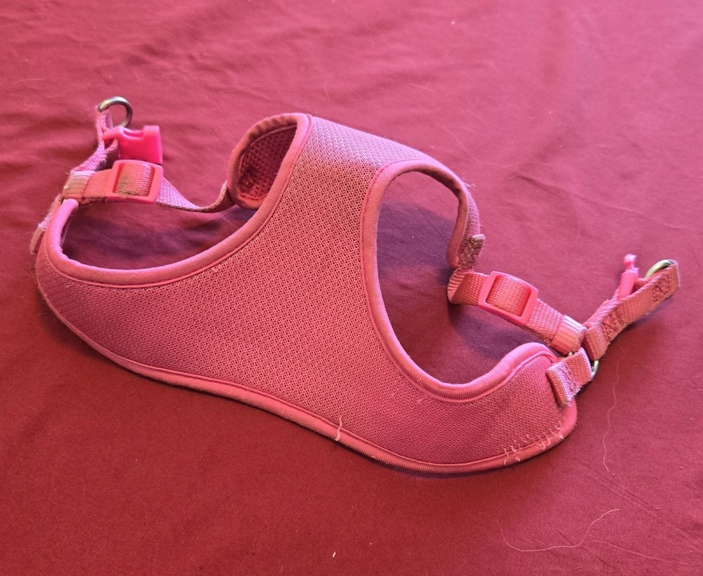 HEAD Pink Mesh Comfort Pet Harness - D Ring For Leash - Size S