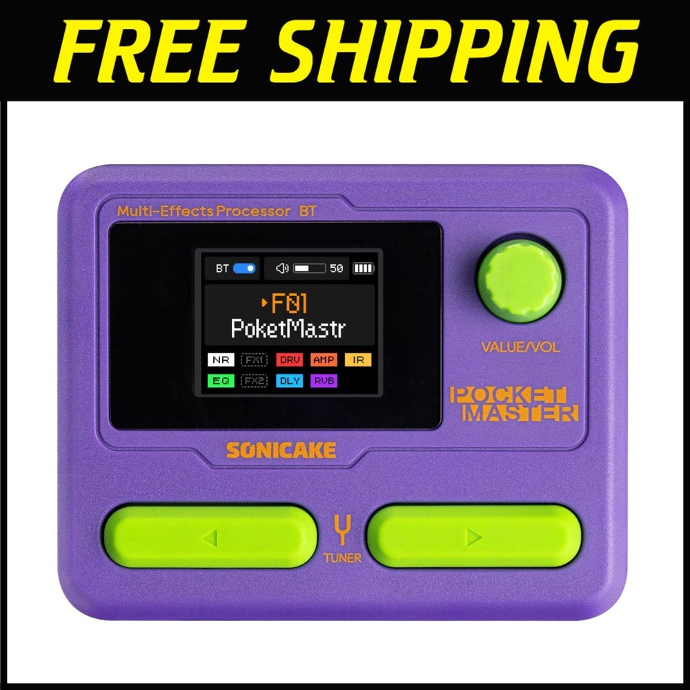 Multi Effects Pedal w/ Amp Modeling - Purple