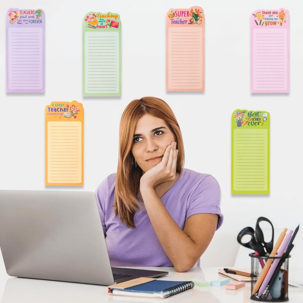 ANGOLIO 8Sets Teacher Notepad Sets to Do List Sticky Notes Memo Notepads Bulk...