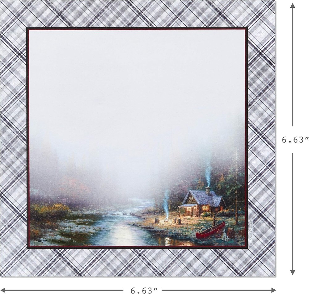Hallmark Thomas Kinkade Notepad Bundle with Pen (3 Notepads, Assorted Sizes)
