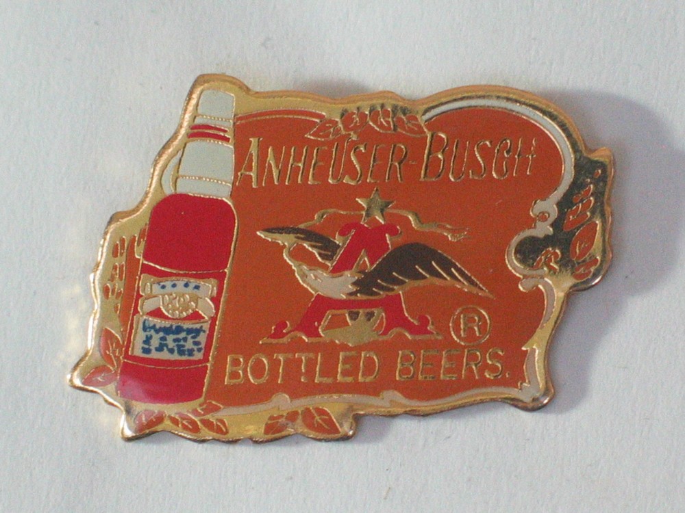 Anheuser Busch Bottled Beer Pin Vintage