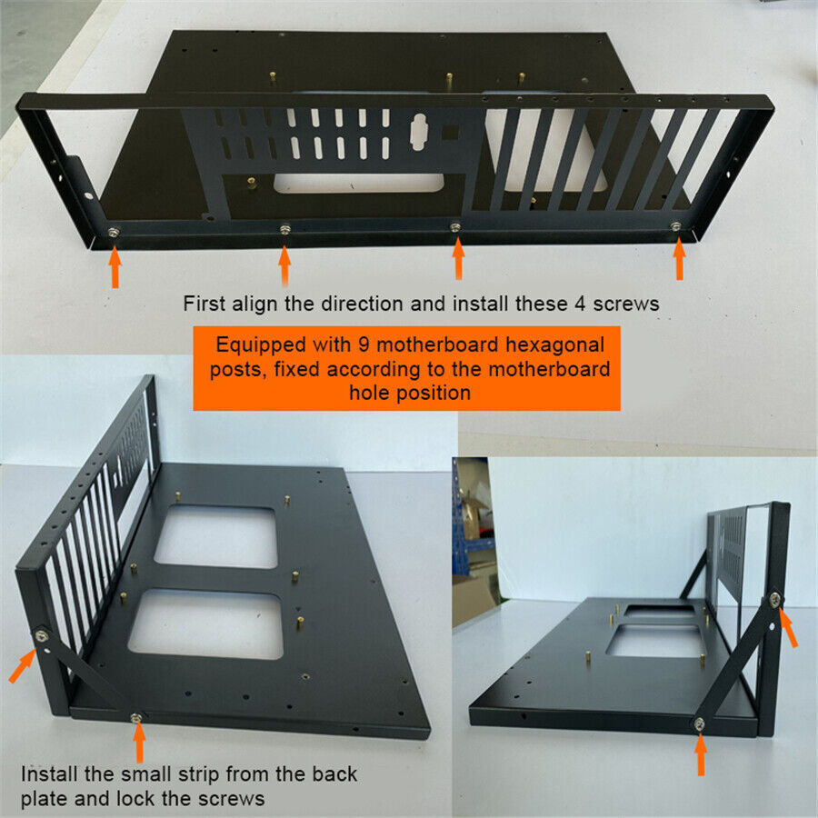 For EATX Computer Case Motherboard Bracket Miner Mining Rig Holder Open Frame US