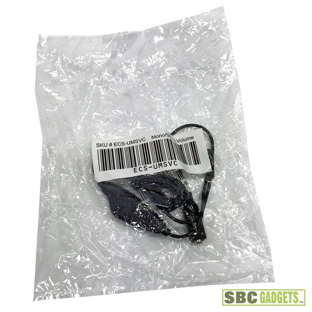Mono Stereo Transcriber Headset Extender Cable with Volume Control (ECS-UMSVC)