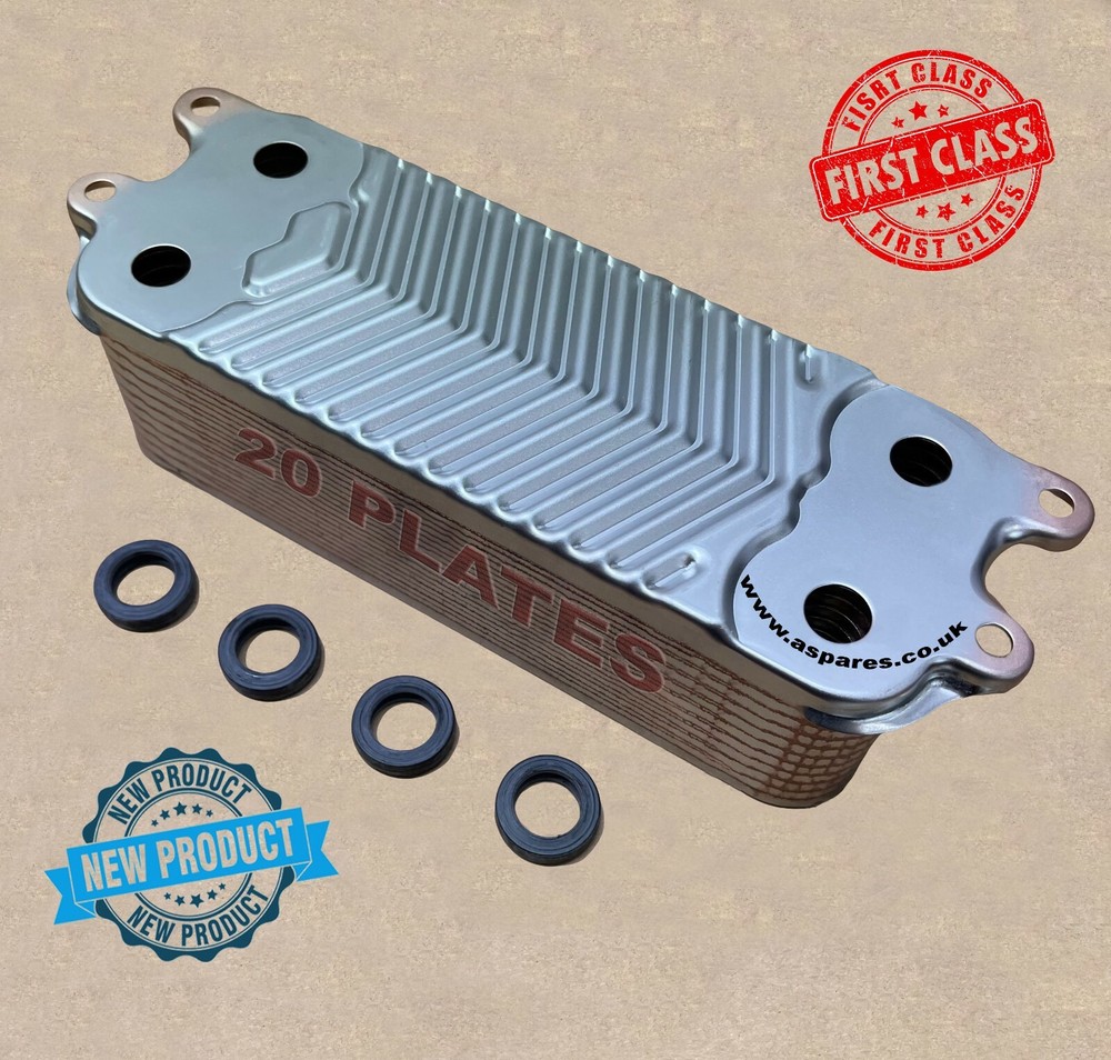 VAILLANT ECOTEC PLUS 824 831 & PRO 28 28R1 PLATE HEAT EXCHANGER 20038572