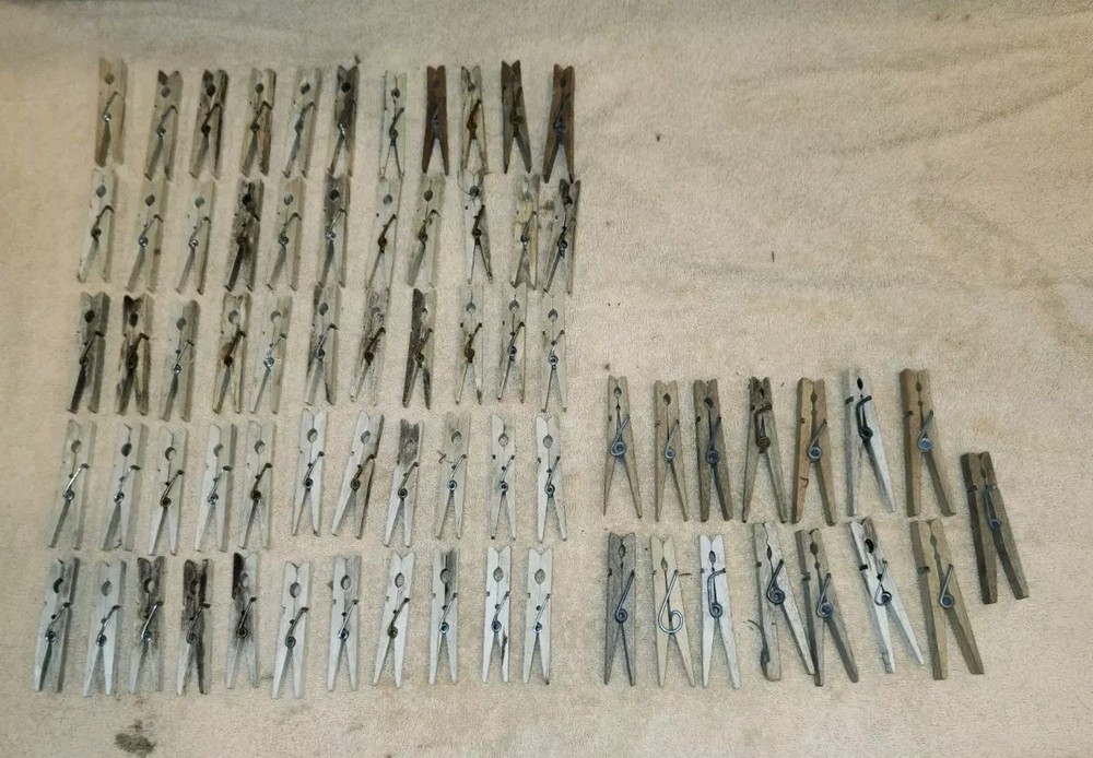 (H5-1) --- Lot 93 Spring Clip Clothespins 3" - 3.5".