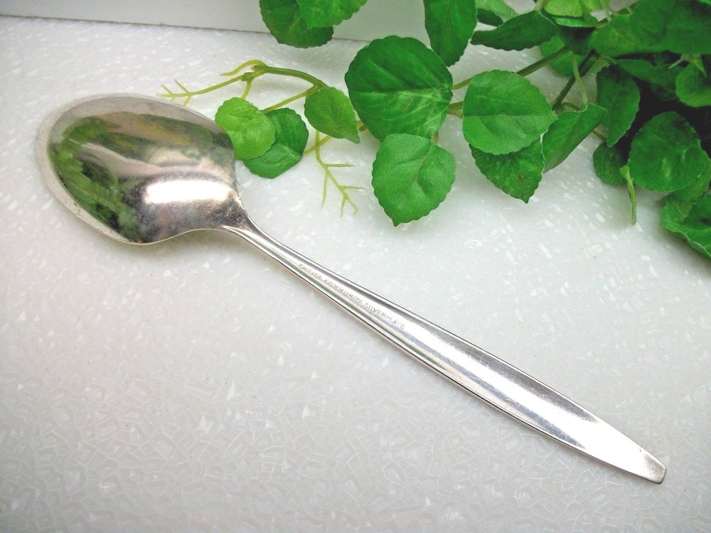 Oneida Community Silverplate ENCHANTMENT Gentle Rose Solid Serving Spoon