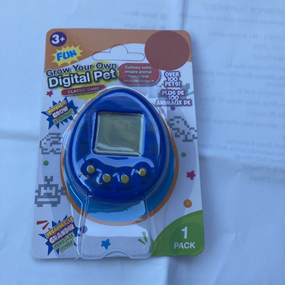 New Interactive Blue  Grow Your Own Digital Pet Over 100 Pets