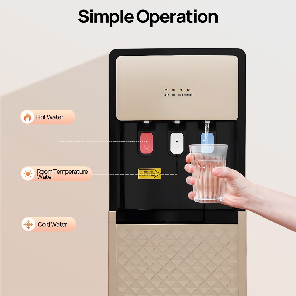 Bottom Loading Water Cooler Dispenser-Hot & Cold and Room Temperature Water NEW