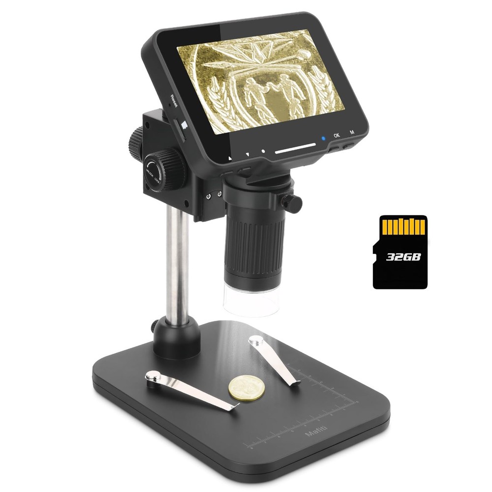 4.3" Coin Microscope 1000x Handheld LCD Digital Microscope with Screen Coin M...