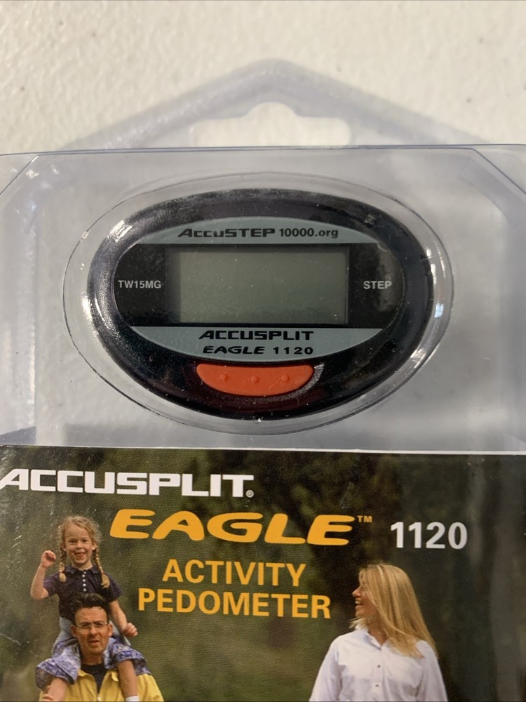 New ACCUSPLIT Eagle 1120 Wellness Series Pedometer Step Counter Black